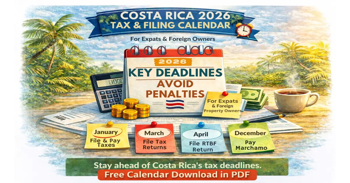 Costa Rica 2026 Expat Tax & Filing Calendar