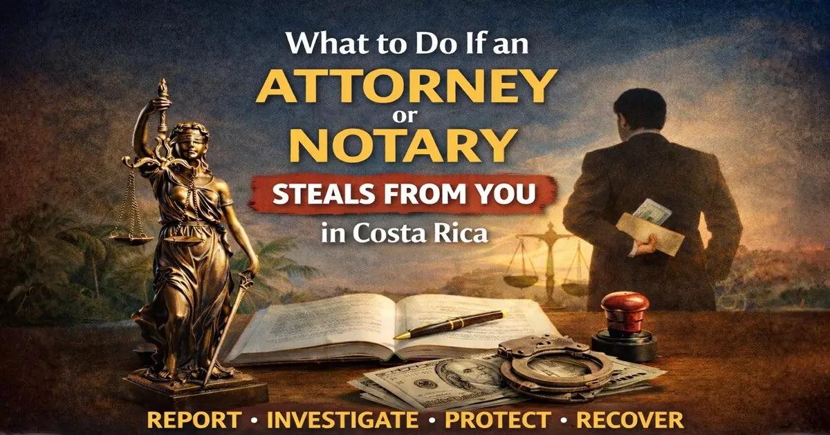 What to Do If an Attorney or Notary Steals From You in Costa Rica