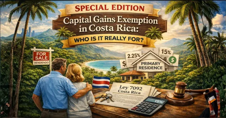 Special Edition image on Costa Rica capital gains exemption and primary residence.